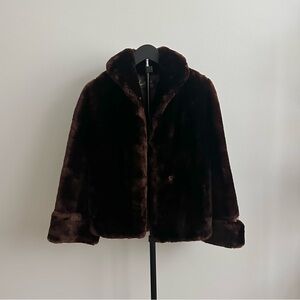 Vintage Vandevers Lamb Wool Brown Shearling Genuine Fur Coat Size M(?)